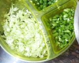 A picture of step 1 of Leftover rice Manchurian jain/regular.