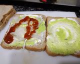 A picture of step 1 of Leftover kele ki sabzi sandwich.