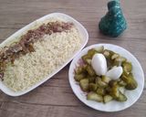 عکس مرحله 2 از دستور چلو گوشت با ماهیچه