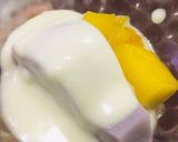 Foto langkah ke 5 dari resep HomemadeDessert #1Taro Pudding, Fla Susu dan Mango Topping.
