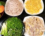 Hình bước làm 6 của món BÚN THANG (khá cầu kỳ, hoặc làm vào ngày nghỉ, các nguyên liệu mix tùy lần làm)