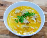 Hình bước làm 3 của món Bánh canh bột xắt nấu tôm sườn non