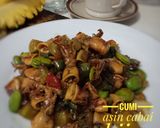 Foto langkah ke 3 dari resep Cumi asin cabai hijau.
