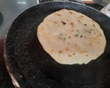 A picture of step 4 of Paneer stuffed rice flour paratha.
