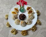 A picture of step 6 of Handmade traditional modak-dipped in chocolate.