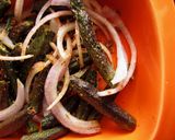 A picture of step 9 of Microwave Kukurit Bhendi - Crunchy Okra in Microwave Step By Step Recipe.