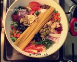 صورة لخطوة 13 من وصفة أسهل مكرونة بالخضار