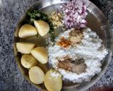 A picture of step 1 of Sabudana vada.