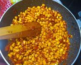 A picture of step 3 of Corn Puri Chat.