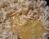 A picture of step 2 of Eggs and Egg Noodles.