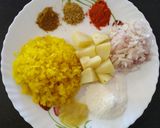 A picture of step 2 of Banana Steam Tikki.