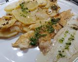 Foto del paso 10 de la receta: Lenguado Meunière al horno con patata panadera