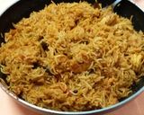 A picture of step 12 of Prawn Pulao.