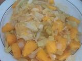 Arroz con puerro y mango