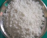 A picture of step 1 of Coconut laddu.