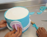 Foto del paso 4 de la receta: Pastel de fondant diseño navideño
