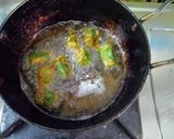 A picture of step 3 of Bhindi manchurian.