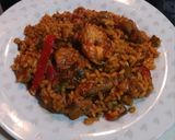 Foto del paso 12 de la receta: Arroz con gambón y pollo