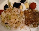A picture of step 2 of White rice with spring onion & sweet & smokey chicken breast.