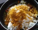 A picture of step 4 of Puliyodharai Rice.