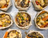 Foto del paso 3 de la receta: Canastitas de verduras, champiñones 🍄‍🟫 y queso 🧀