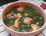 Hình bước làm 2 của món Canh rau tần ô nấu gà