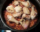 Foto del paso 19 de la receta Pollo en salsa confitada de cebolla roja y pimiento asado