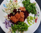 A picture of step 2 of Beetroot sandwich.