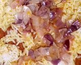 A picture of step 4 of Beef biryani rice.