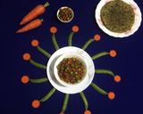 A picture of step 8 of Carrot and Peas Curry.
