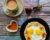 Gambar langkah 4 resipi Roti Telur.