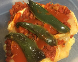 Foto del paso 4 de la receta: Pizza con harina de arroz en sartén 🍳