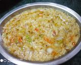 A picture of step 4 of Moong dal and lots of veggies khichdi.