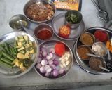 A picture of step 1 of South Indian Thali.