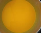A picture of step 2 of Custard Powder Halwa cake mango flavour.