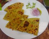 स्टाफ पालक पराठा (Stuffed Palak Paratha Recipe in Hindi) रेसिपी चरण 8 फोटो