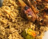 A picture of step 5 of Cinnamon rice and grill chicken.