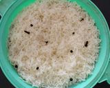 A picture of step 2 of Mushroom Biryani.