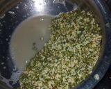 A picture of step 1 of Hariyali dhokla.