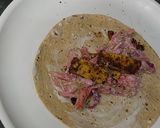A picture of step 13 of Paneer shawarma roll.