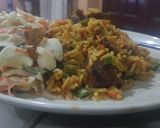 A picture of step 3 of Jollof rice.