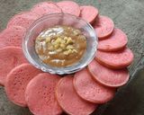 Foto langkah ke 9 dari resep Serabi red velvet with kinca durian.