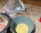 A picture of step 2 of Airfryer fried chicken with the Galanz.