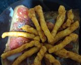 A picture of step 2 of Kurkure cheese open sandwich.