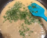 A picture of step 4 of Pan Fried Fish with Basil Lemon Sauce.