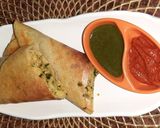 A picture of step 4 of Mogar Moog Dal Healthy stuffed Dosa.