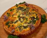 A picture of step 7 of Spinach tart with yoghurt and cheddar crust.