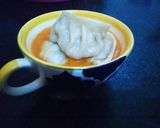 A picture of step 5 of Nepali jhol dimsums.