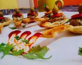 A picture of step 24 of #Chiken_grill_bite_in_Puff #spoon.With#Lentil_Soup.