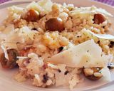 Foto del paso 11 de la receta: Risotto con champiñones, bacon y langostinos